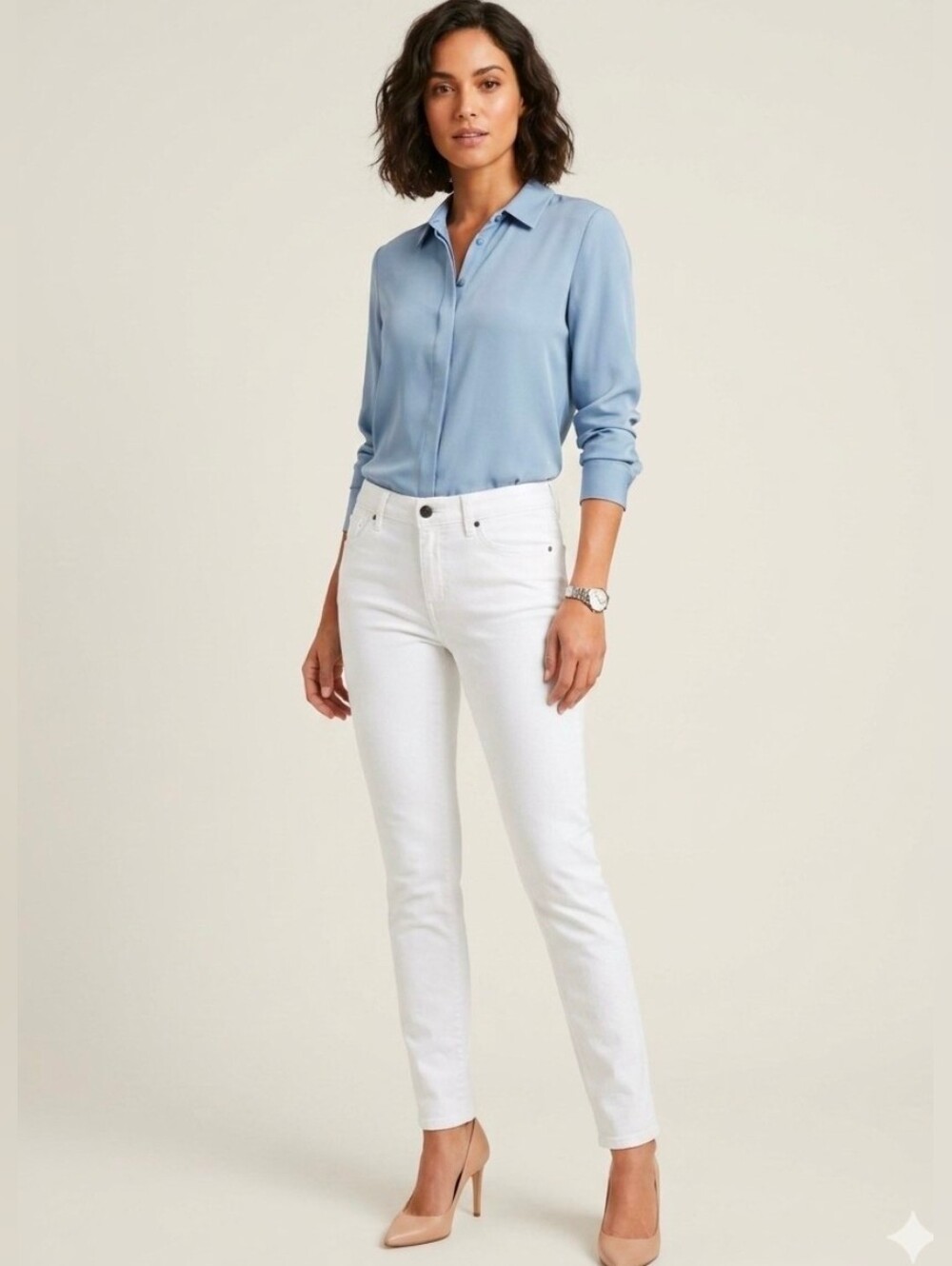 1822 White Skinny Jeans - Clean Classic Style - 10